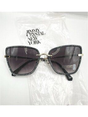 Jimmy Crystal Black & Gray Swarovski Crystal Sunglasses
